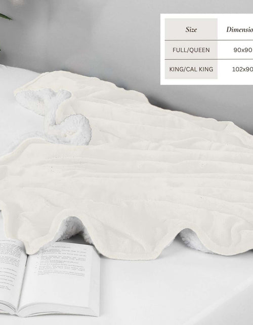 Load image into Gallery viewer, Velvet Plush Sherpa Bed Blanket - Sherpa Fleece Collection
