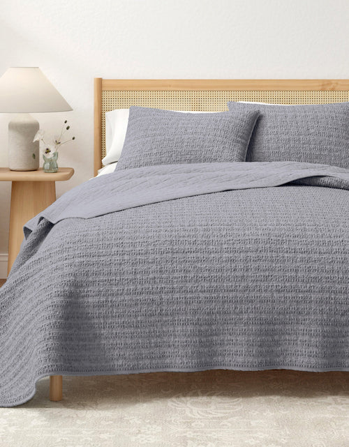 Load image into Gallery viewer, 100% Cotton Honeycomb Waffle Garment Washed Quilt Set - Genevieve Collection
