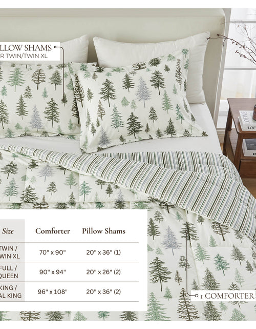 Load image into Gallery viewer, Reversible Christmas Comforter and Sham Set - Holiday / Lodge Odette Collection
