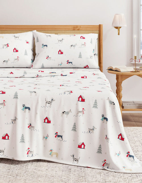 Load image into Gallery viewer, Turkish Cotton Christmas Flannel Sheet Set - Whittaker Collection
