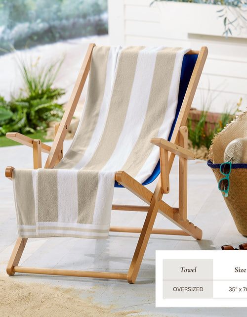 Load image into Gallery viewer, Striped Cabana Beach Towel - Edgartown Collection
