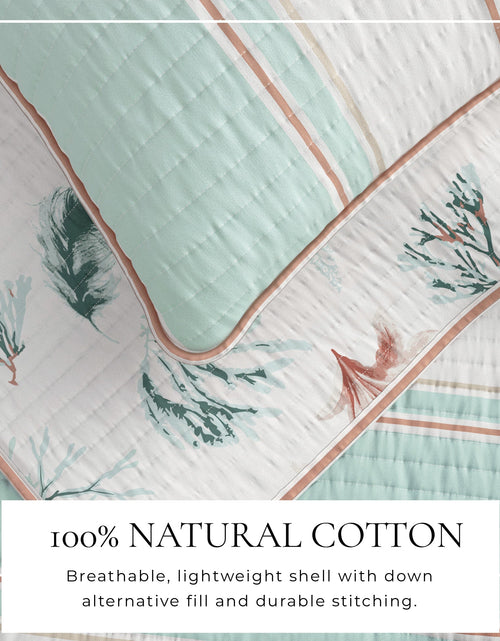 Load image into Gallery viewer, Coastal Printed Cotton Quilt Set - St. Augustine Collection
