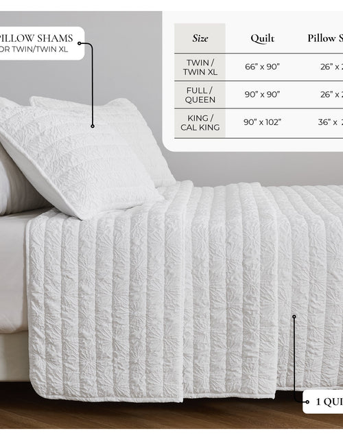 Load image into Gallery viewer, Floral Embossed Quilt Set - Floral Microsculpt Collection
