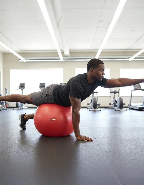 Load image into Gallery viewer, Yellow Fitness Ball (65 Cm), Pump &amp; Exercise Guide Included
