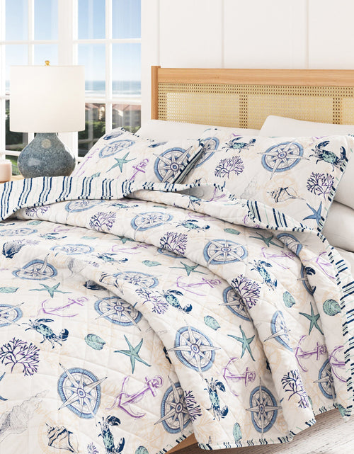 Load image into Gallery viewer, Azure Collection Coastal Quilt Set
