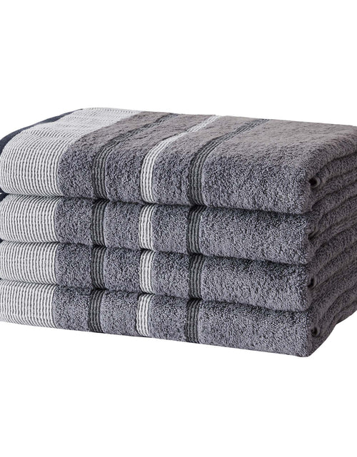 Load image into Gallery viewer, Decorative Cotton Stripe Bath Towel Set - Noelle Collection
