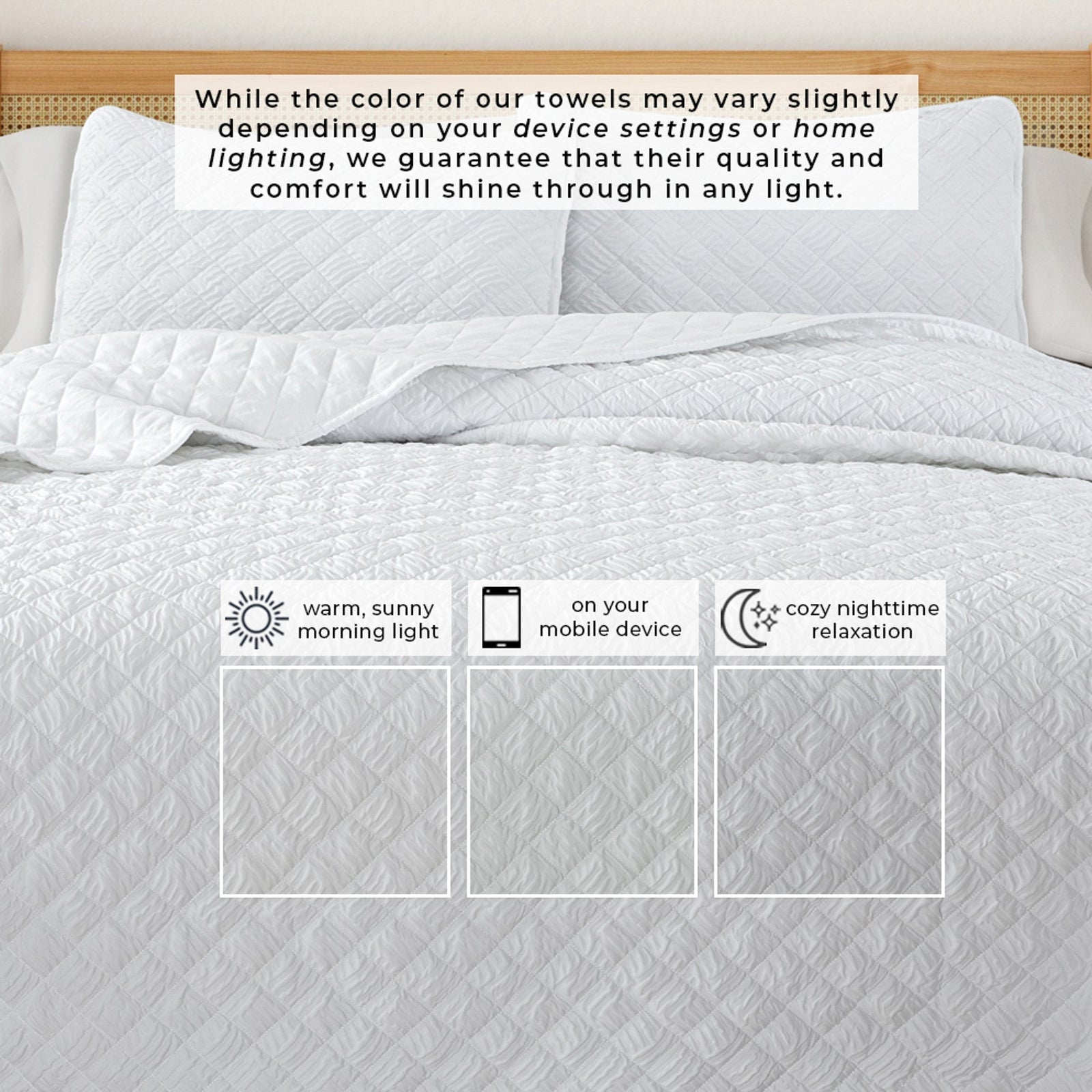 Diamond Embossed Quilt Set - Diamond Microsculpt Collection