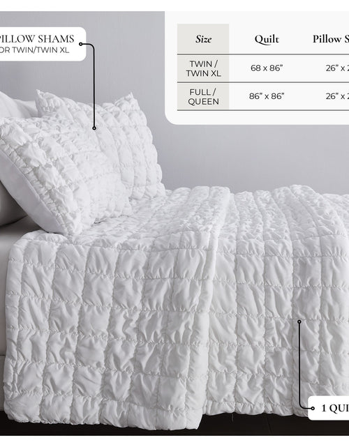 Load image into Gallery viewer, Puff Marshmallow Texture Quilt Set - Marshmallow Collection
