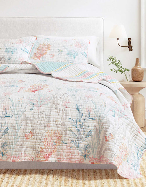 Load image into Gallery viewer, Coastal Coral Reef Quilt Set - Caymen Collection
