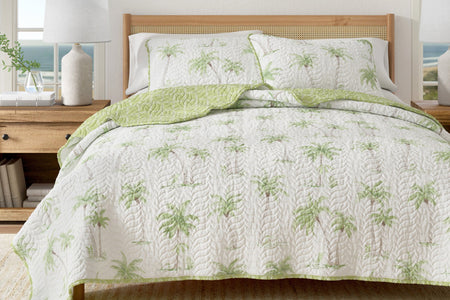 West Palm Trees Coastal Quilt Set - Coronado Collection