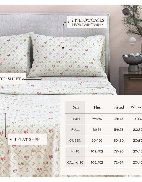 Load image into Gallery viewer, Turkish Cotton Flannel Sheet Set - Elevated Holiday Collection
