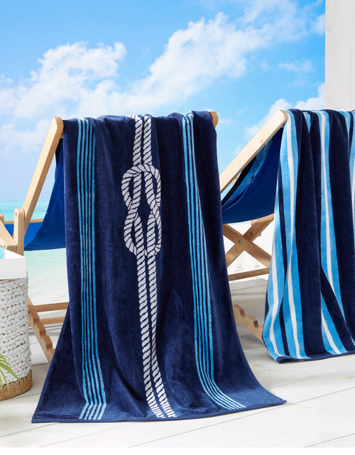 Load image into Gallery viewer, Cotton Velour Beach Towel - Maui Collection
