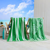 Green/White Palm Leaf & Stripe