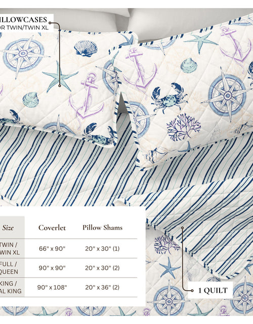 Load image into Gallery viewer, Azure Collection Coastal Quilt Set
