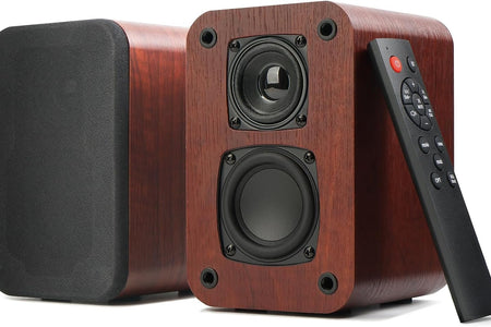 Powered Bluetooth Bookshelf Speakers, 40W Record Player Speakers with 2.75 Inch