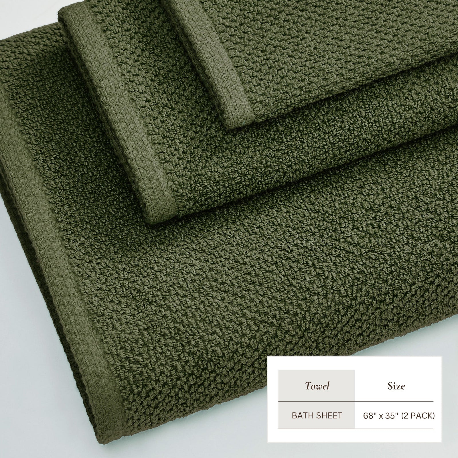 Cotton Textured Bath Towel Set - Acacia Collection