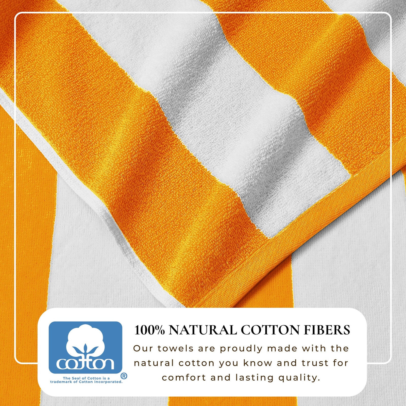 Cotton Velour Cabana Stripe Beach Towel - Novia Collection
