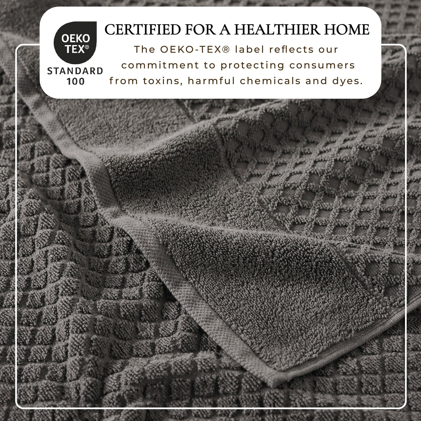 Cotton Diamond Waffle Weave Bath Towel Set - Grayson Collection