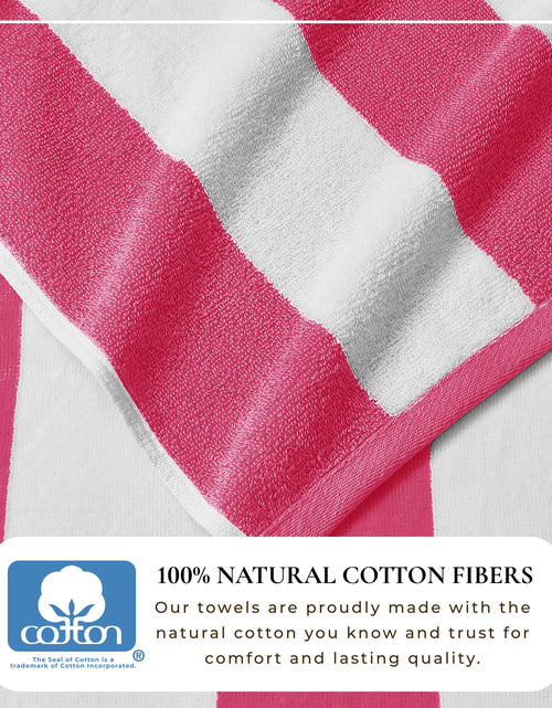 Load image into Gallery viewer, Cotton Velour Cabana Stripe Beach Towel - Novia Collection
