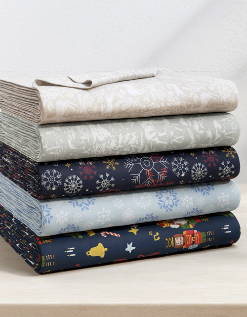Load image into Gallery viewer, Turkish Cotton Christmas Flannel Sheet - Whittaker Collection
