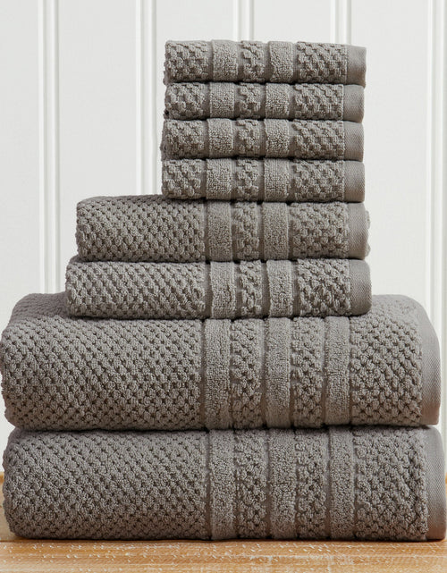 Load image into Gallery viewer, 100% Cotton Checkered Jacquard Bath Towel Set - Giuliana Collection
