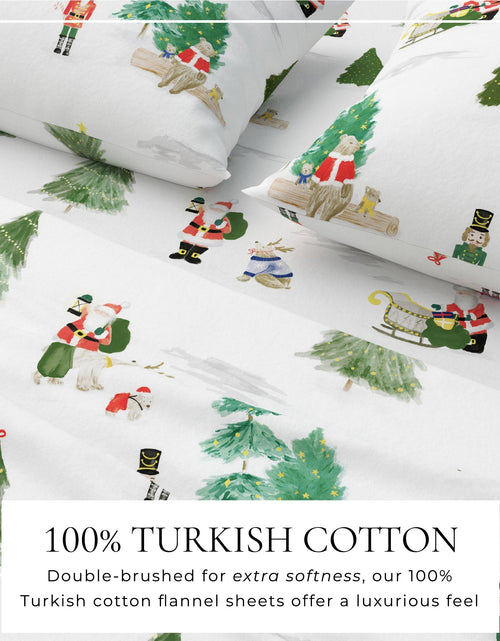 Load image into Gallery viewer, Turkish Cotton Christmas Flannel Sheet Set - Whittaker Collection
