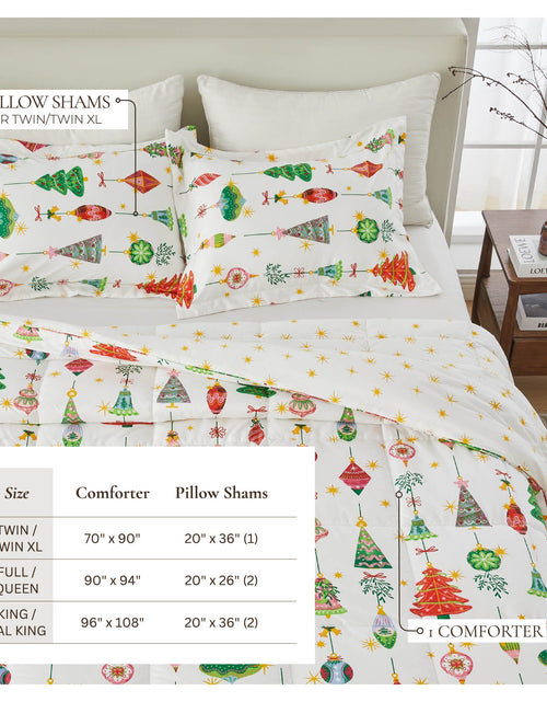 Load image into Gallery viewer, Reversible Christmas Comforter and Sham Set - Holiday / Lodge Odette Collection
