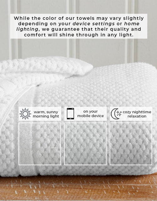 Load image into Gallery viewer, 100% Cotton Checkered Jacquard Bath Towel Set - Giuliana Collection
