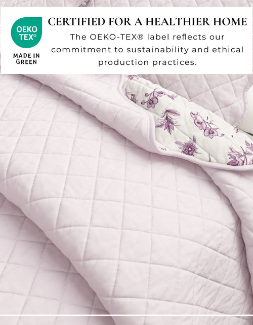 Load image into Gallery viewer, Floral Print &amp; Scallopeded Edge Cotton Quilt Set - Sandie Collection
