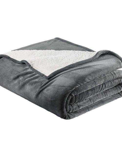 Load image into Gallery viewer, Velvet Plush Sherpa Bed Blanket - Sherpa Fleece Collection
