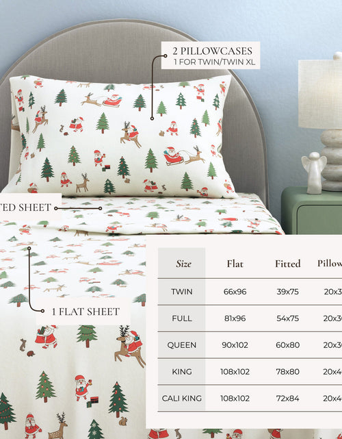 Load image into Gallery viewer, Turkish Cotton Christmas Flannel Sheet - Whittaker Collection
