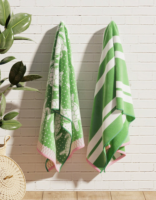 Load image into Gallery viewer, Cotton Velour Beach Towel - Maui Collection

