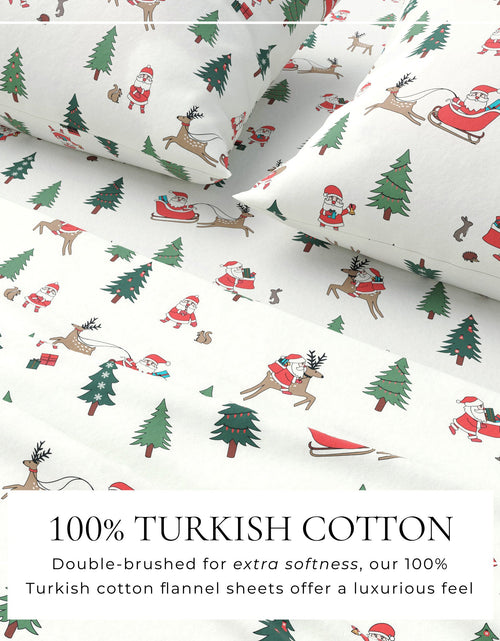 Load image into Gallery viewer, Turkish Cotton Christmas Flannel Sheet - Whittaker Collection
