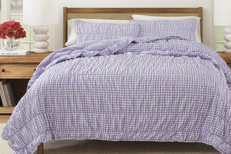 Gingham Printed Quilt Set - Gingham Collection