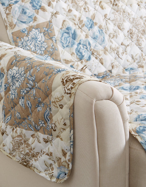 Load image into Gallery viewer, Reversible Floral Patchwork Furniture Protector - Maribel Collection
