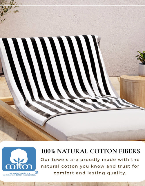 Load image into Gallery viewer, Oversized Striped Border Cabana Beach Towel - Santa Cruz
