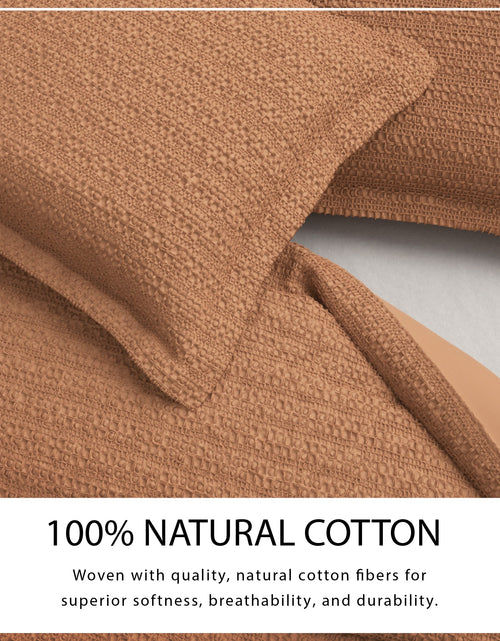 Load image into Gallery viewer, 100% Cotton Honeycomb Waffle Duvet Set - Mattea Collection
