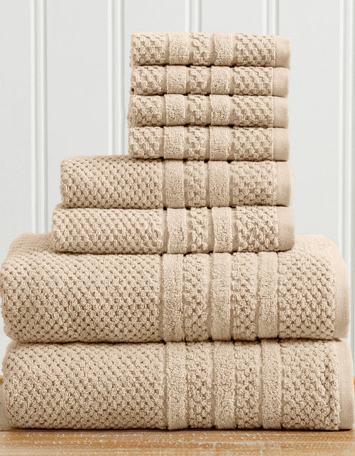 Load image into Gallery viewer, 100% Cotton Checkered Jacquard Bath Towel Set - Giuliana Collection
