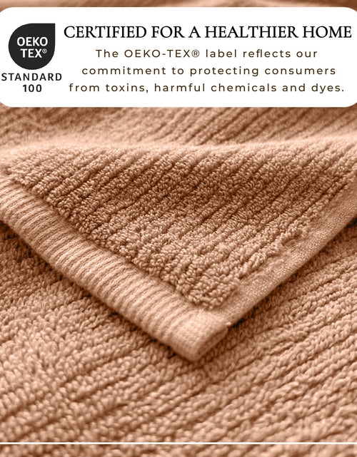 Load image into Gallery viewer, Turkish Cotton Ribbed 6-Piece Bath Towel Set - Georgiana Collection
