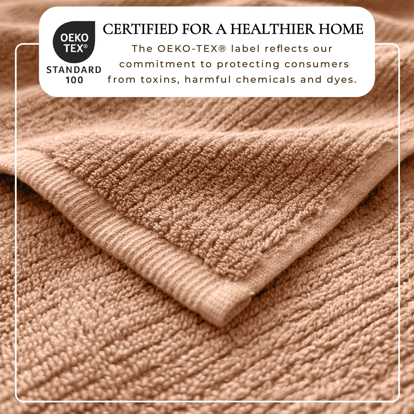 Turkish Cotton Ribbed 6-Piece Bath Towel Set - Georgiana Collection