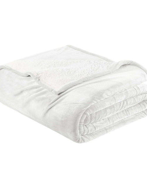 Load image into Gallery viewer, Velvet Plush Sherpa Bed Blanket - Sherpa Fleece Collection

