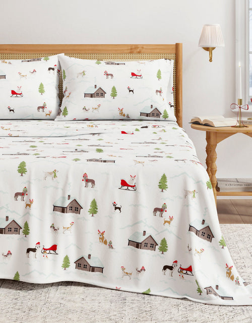 Load image into Gallery viewer, Turkish Cotton Christmas Flannel Sheet - Whittaker Collection
