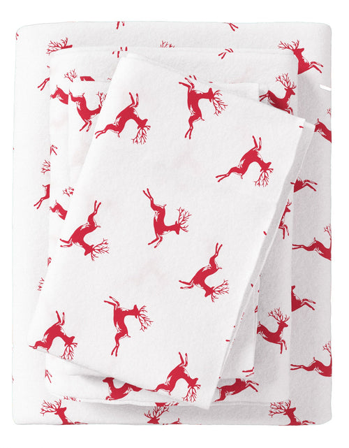 Load image into Gallery viewer, Turkish Cotton Christmas Flannel Sheet Set - Whittaker Collection
