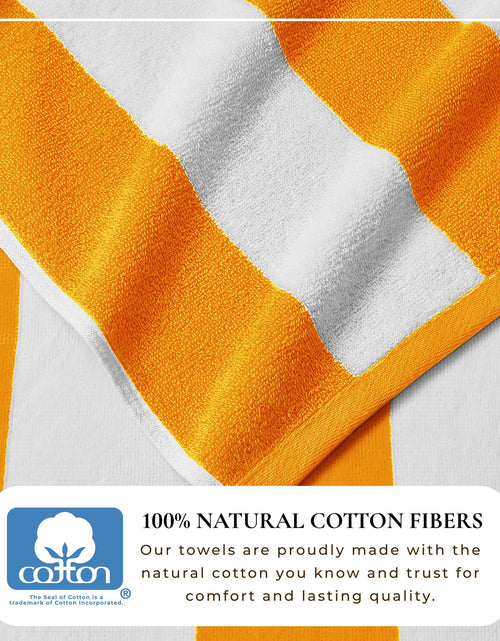 Load image into Gallery viewer, Cotton Velour Cabana Stripe Beach Towel - Novia Collection
