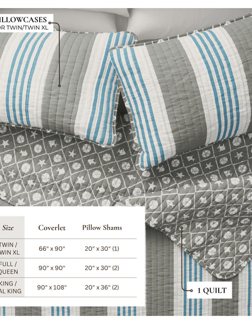 Load image into Gallery viewer, St. Croix Collection Coastal Quilt Set
