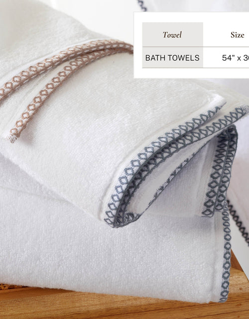 Load image into Gallery viewer, Cotton Border-Stitched 6-Piece Towel Set - Valery Collection
