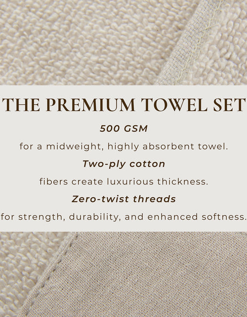 Load image into Gallery viewer, Cotton Linen-Like Border 6-Piece Towel Set - Priya Collection
