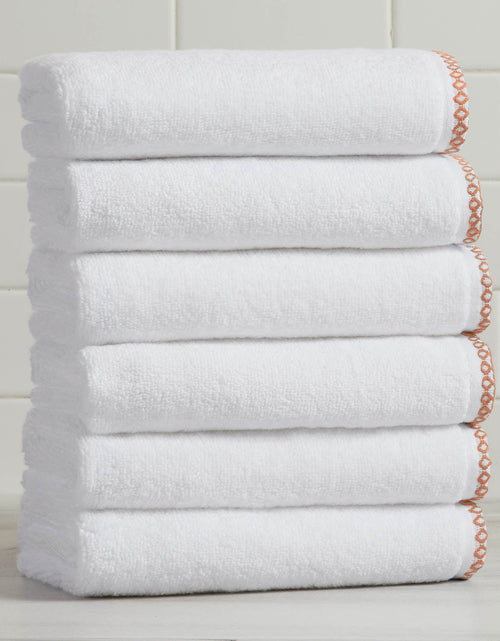 Load image into Gallery viewer, Cotton Border-Stitched 6-Piece Towel Set - Valery Collection
