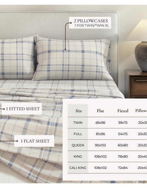 Load image into Gallery viewer, Turkish Cotton Flannel Sheet Set - Plaid &amp; Stripe Collection
