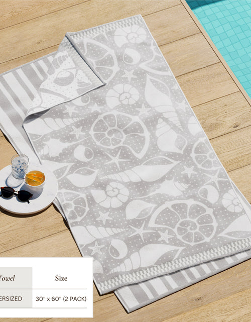 Load image into Gallery viewer, Cotton Velour Beach Towel - Maui Collection
